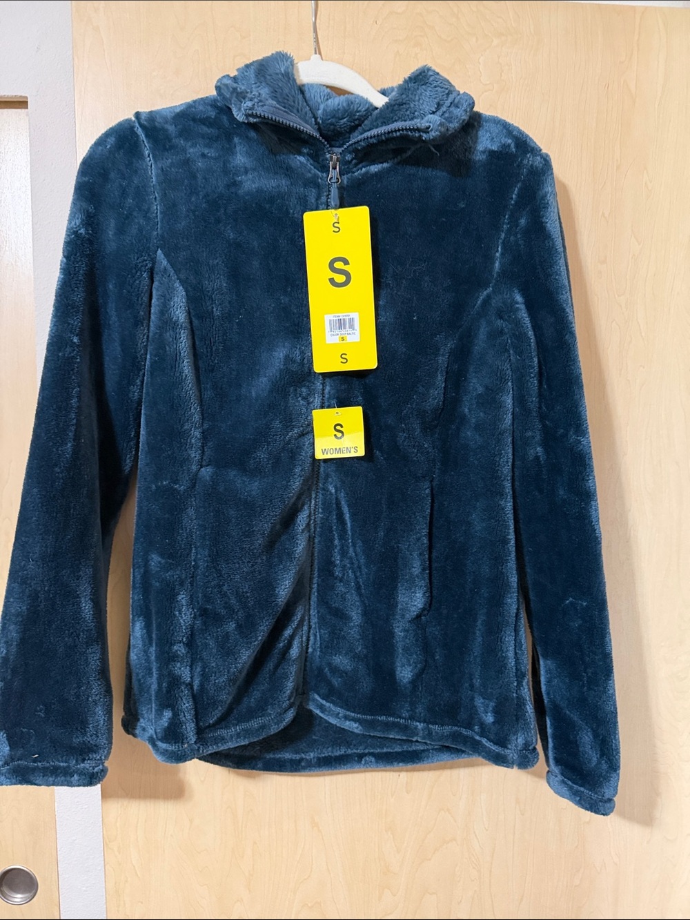 Cozy Plush Kids Zip Jacket in Deep Teal
